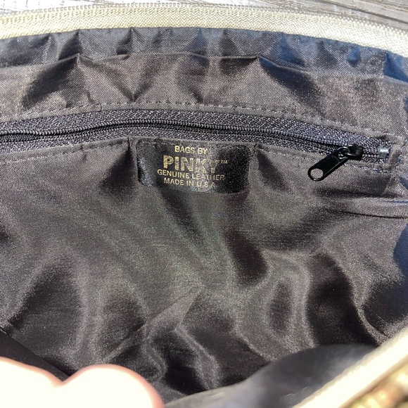 Vintage Bags by Pinky tapestry leather crossbody made in USA purse monkey design - Picture 6 of 7